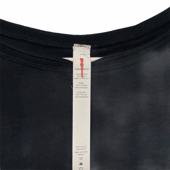 Lululemon Layered Black Long Sleeve Sz 12 - Picture 6 of 9